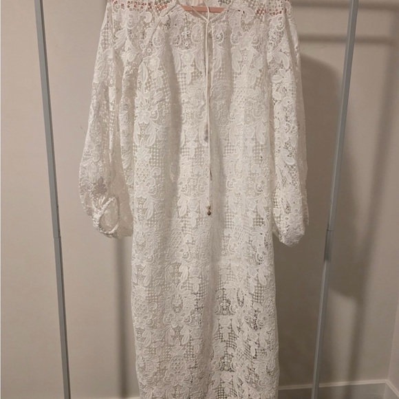 Zimmermann White Lace Coco Midi Dress - Picture 8 of 12
